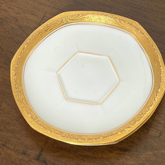 Ovington Bros Co Austria Cup Saucer Demitasse Intricate Gold Encrusted - Picture 13 of 16